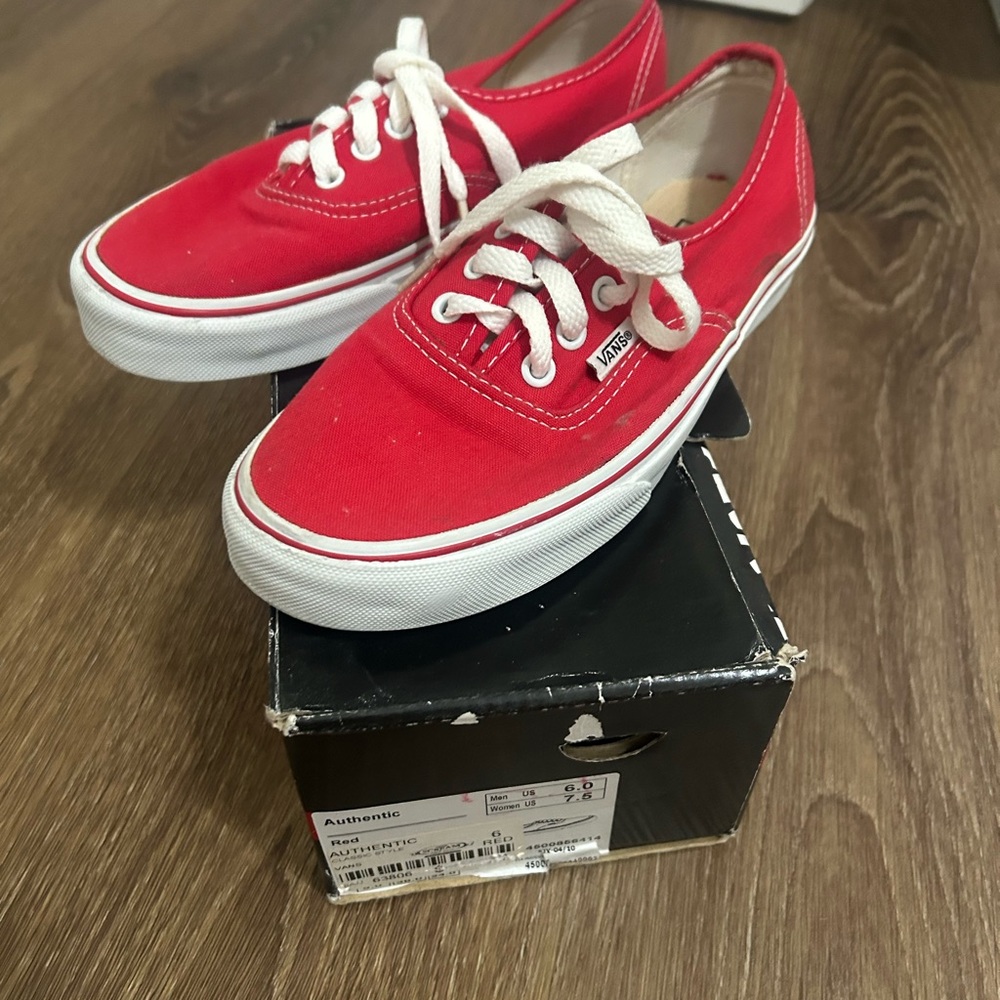 Vans women’s Red shoes Sneakers